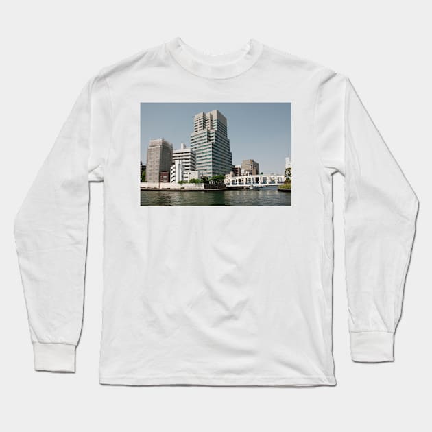 Waterfront Tokyo, Japan Long Sleeve T-Shirt by jojobob